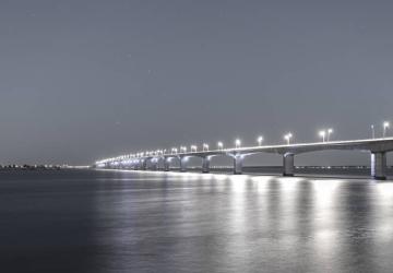 Pont île d'Oléron gris blanc