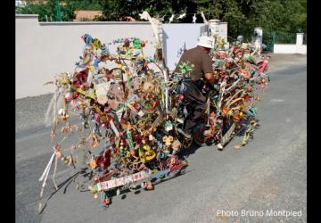 André Pailloux fait du vélo, Brem-sur-mer, Vendée